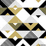 Triangle geometric abstract golden seamless pattern. Vector back vászonkép, poszter vagy falikép