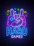Hard games (neon series) vászonkép, poszter vagy falikép