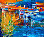 Csónakok a naplementében vászonkép, poszter vagy falikép