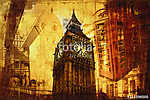 London oil art illustration vászonkép, poszter vagy falikép