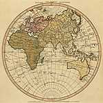 A keleti félteke térképe vászonkép, poszter vagy falikép