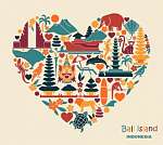 Bali szimbólumok szív alakban vászonkép, poszter vagy falikép