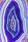 Amazing cross section of Violet Agate Crystal geode. Natural translucent agate crystal surface cut, Purple healing abstract stru vászonkép, poszter vagy falikép