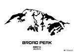 A Broad Peak vázlata vászonkép, poszter vagy falikép