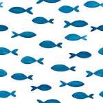 Kék halak tapétaminta vászonkép, poszter vagy falikép