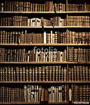 old books on wooden shelf. vászonkép, poszter vagy falikép