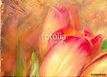 Tulipán közelről (olajfestmény reprodukció) vászonkép, poszter vagy falikép
