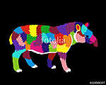 Colorful Animal Pop Art Poster Illustration Graphic Design vászonkép, poszter vagy falikép