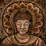 Buddha Stein Relief vászonkép, poszter vagy falikép