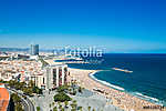 Barceloneta beach in Barcelona, Spain vászonkép, poszter vagy falikép
