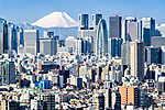 Tokió télen Fujiyama-val a háttérben vászonkép, poszter vagy falikép