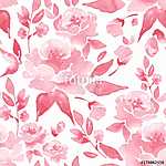 Floral seamless pattern 5. Watercolor background with flowers an vászonkép, poszter vagy falikép