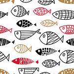 Nincs két egyforma hal tapétaminta vászonkép, poszter vagy falikép