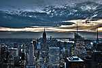 New York látképe a Empire State Building-gel vászonkép, poszter vagy falikép