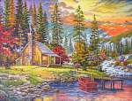A naplemente a tónál vászonkép, poszter vagy falikép