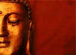 Buddha vörös hátérrel vászonkép, poszter vagy falikép