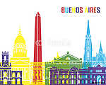 Buenos Aires skyline pop vászonkép, poszter vagy falikép