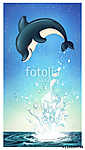Delfin a magasban vászonkép, poszter vagy falikép