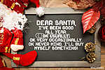Blackboard egy karácsonyi Vicces szöveg egy fogalmi kép vászonkép, poszter vagy falikép