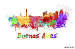 Buenos Aires vízi árkád akvarellben vászonkép, poszter vagy falikép