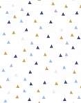 Kék-sárga háromszögek tapétaminta vászonkép, poszter vagy falikép