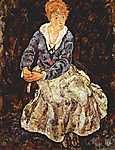 Portré az ülő Edith Schiele-ről vászonkép, poszter vagy falikép