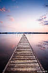 Pólusok a tónál, a naplementében tökéletes nyugodt da vászonkép, poszter vagy falikép