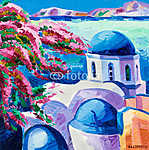 Santorini templomok vászonkép, poszter vagy falikép