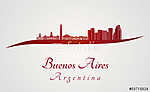 Buenos Aires vörös árnyalatú vászonkép, poszter vagy falikép