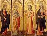 Női szentek (Katalin, Borbála, Ágota, Margit) vászonkép, poszter vagy falikép