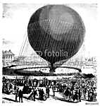 Helium ballon szenzáció a 18 században vászonkép, poszter vagy falikép