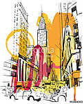 New York Sketch vászonkép, poszter vagy falikép