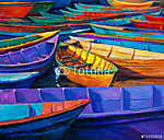 Csónakok kavalkádja vászonkép, poszter vagy falikép