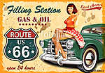 Filling station retro poster vászonkép, poszter vagy falikép