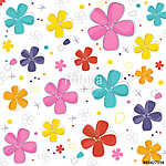 Cukorkaszínű virágok tapétaminta vászonkép, poszter vagy falikép