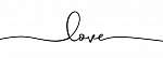 Love felirat egy vonalból (vonalrajz, line art) vászonkép, poszter vagy falikép