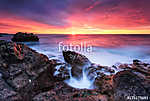 Rocky sunrise / Magnificent sunrise view at the Black sea coast vászonkép, poszter vagy falikép