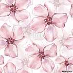Floral seamless pattern 2. Watercolor background with pink flowe vászonkép, poszter vagy falikép