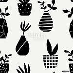 Vases and Pots Seamless Pattern vászonkép, poszter vagy falikép