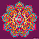 Mandala, square background design, lace ornament in oriental sty vászonkép, poszter vagy falikép