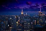 New York City - Éjszakai fények vászonkép, poszter vagy falikép