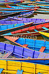 Régi színes csónakok - álló vászonkép, poszter vagy falikép
