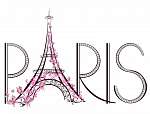 Eiffel-torony párizsi betűkkel vászonkép, poszter vagy falikép