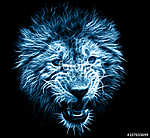 Az oroszlán fraktál digitális művészete vászonkép, poszter vagy falikép