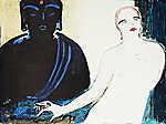 Akt Buddhával vászonkép, poszter vagy falikép