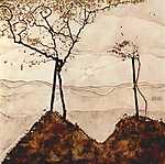 Őszi napsütés fákkal vászonkép, poszter vagy falikép