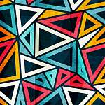 retro háromszög varrat nélküli mintázat vászonkép, poszter vagy falikép