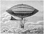 Léghajó - Dirt ballon - 19. század vászonkép, poszter vagy falikép