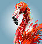 vektoros illusztrációja flamingó vászonkép, poszter vagy falikép