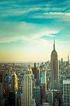 Vintage tónusú kilátás New York City-ról Manhattan belvárosában vászonkép, poszter vagy falikép